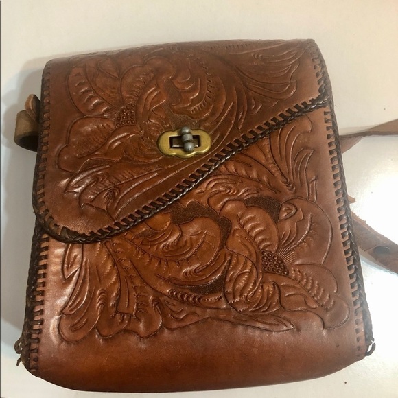 Vintage leather small shoulder bag - Picture 1 of 13